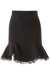 ALEXANDER MCQUEEN MINI SKIRT WITH LACE HEM,632258 QJAAA 1000