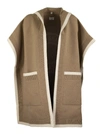 BURBERRY LOGO GRAPHIC WOOL CASHMERE JACQUARD HOODED CAPE,11423930