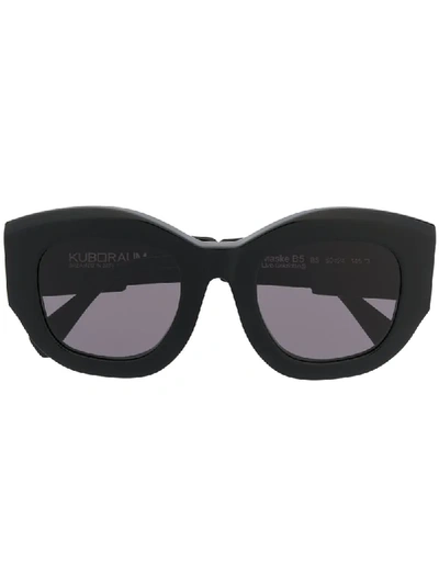 Kuboraum Oversized Square Acetate Sunglasses In Black