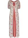 MASTERPEACE FLORAL PRINT PANELLED MAXI DRESS