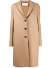 Harris Wharf London Single-breasted Mid-length Coat In Neutrals