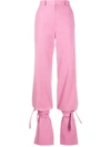 ATTICO HIGH-WAISTED TIE-ANKLE TROUSERS