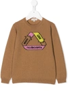 NATASHA ZINKO INTARSIA KNIT CREW NECK JUMPER