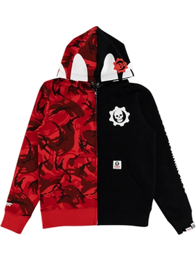 Aape By A Bathing Ape X Xbox Gears 5 Zip-up Hoodie In Black