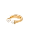 CHLOÉ GOLD-PLATED DARCEY TWIN PEARL RING