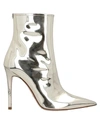 ELISABETTA FRANCHI ELISABETTA FRANCHI WOMAN ANKLE BOOTS PLATINUM SIZE 8 SOFT LEATHER,11910699SD 5