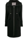 HERNO HOODED KNEE-LENGTH COAT