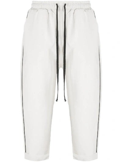 Alchemy Drawstring Cropped Trousers In White