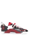 Dolce & Gabbana Multicolor Logo Low Top Ns1 Sneakers Shoes In Black