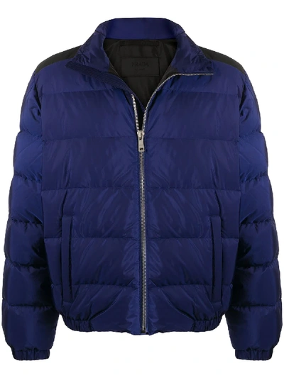 Prada Daunenjacke Mit Reissverschluss In Blue