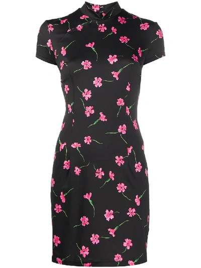 Marcia Floral-print Mini Dress In Black