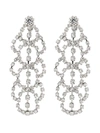 Kenneth Jay Lane Women's Gunmetal-plated & Crystal Lace Clip-on Drop Earrings In Silver