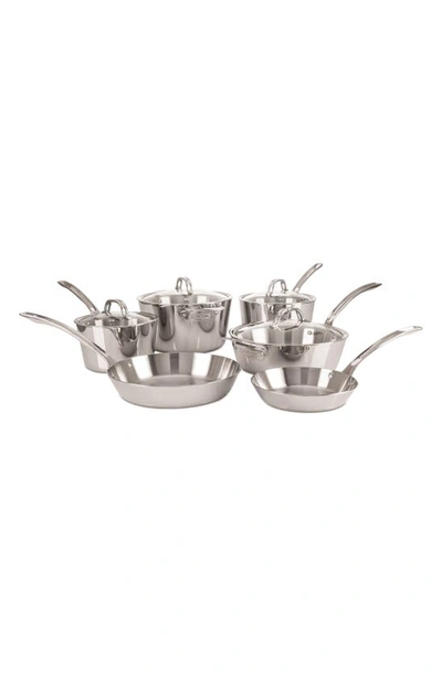 Viking Contemporary 3-ply 10-piece Cookware In Stainless Steel