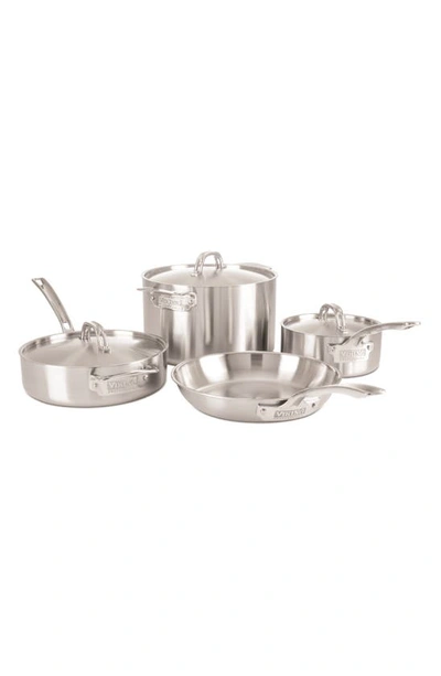 Viking Professional 7-piece 5-ply Satin Finish Cookware Set In Stainless Steel