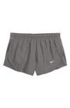 Nike Tempo Big Kids' (girls') Dri-fit Running Shorts In Grey