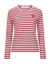 COMME DES GARÇONS PLAY COMME DES GARÇONS PLAY WOMAN T-SHIRT RED SIZE M COTTON