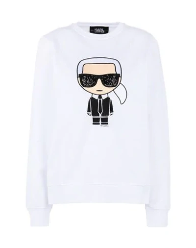 Karl Lagerfeld Sweatshirts In White