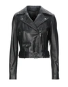 Muubaa Admiral Quilted Leather Biker Jacket In Black