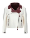 TOD'S TOD'S WOMAN JACKET IVORY SIZE 4 OVINE LEATHER,41974584MH 3