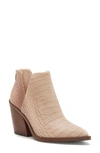 Vince Camuto Gigietta Bootie In Toasty Embossed Leather