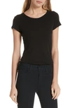 L Agence Ressi Crew Neck T-shirt In Black