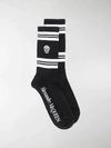 Alexander Mcqueen Skull Knitted Socks In Black
