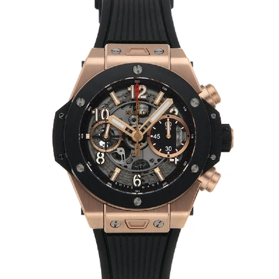 Pre-owned Hublot Gray Ceramic And 18k Rose Gold Big Bang Unico King Gold 441.om.1180.rx Men's Wristwatch 42 Mm In Grey