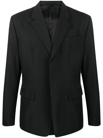 Prada Single-breasted Blazer In Black