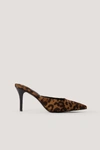 Na-kd Squared Back Leopard Mules Multicolor In Leopard