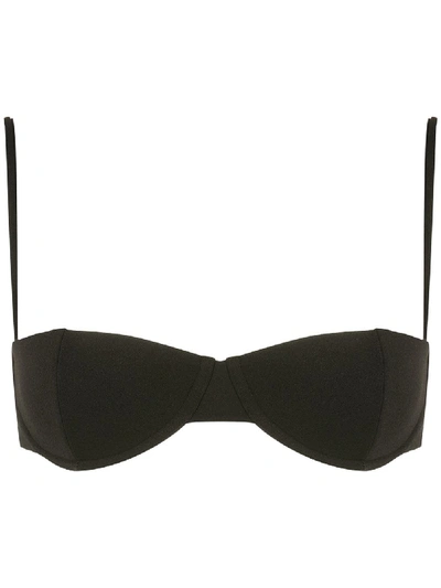 Haight Straight Balconette Bikini Top In Black