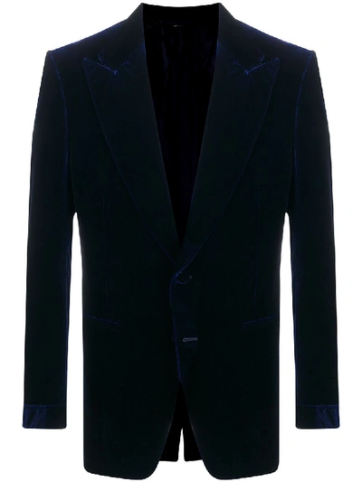 Tom Ford Single-breasted Blazer In Blue