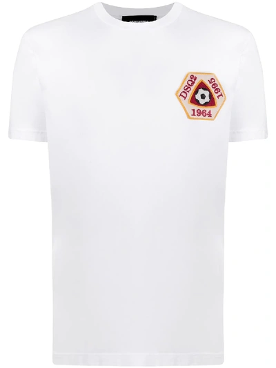 Dsquared2 Embroidered Logo Badge T-shirt In White