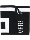 VERSACE GRECA-MOTIF KNITTED SCARF