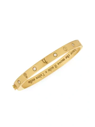 Temple St Clair Women's Astrid 18k Yellow Gold & Diamond Engraved Bangle Bracelet