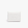 LACOSTE WOMEN'S CROCO CREW GRAINED LEATHER SNAP WALLET - ONE SIZE