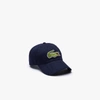 Lacoste Unisex Adjustable Organic Cotton Twill Cap In Blue