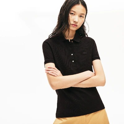 Lacoste Women's L.12.d Slim Fit Stretch Mini Piqué Polo - 36 In Black