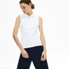 Lacoste Sleeveless Polo Top In White
