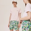 LACOSTE UNISEX LACOSTE X JEREMYVILLE LIGHT PRINT SWIM SHORTS - S