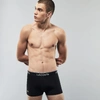 Lacoste Lettered Waist Long Stretch Cotton Boxer Brief 3-pack In Black