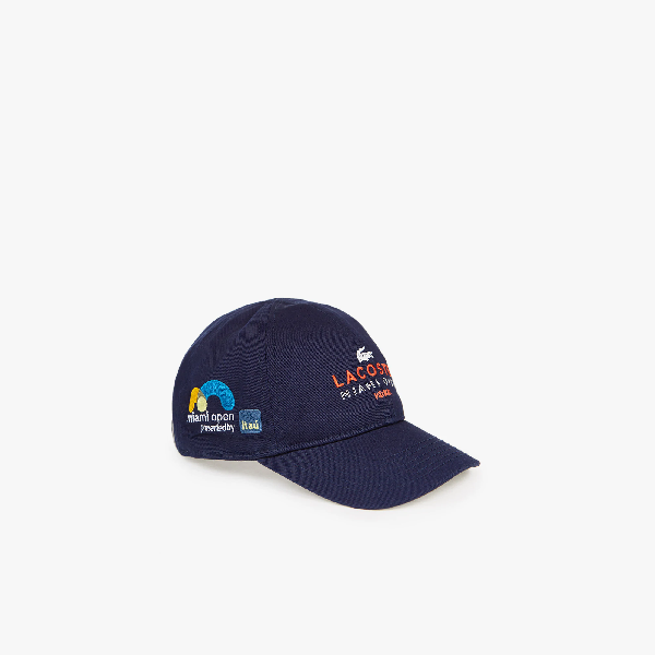 orange lacoste hat