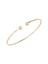 DINH VAN Le Cube 18K Yellow Gold & Diamond Small Open Bangle Bracelet