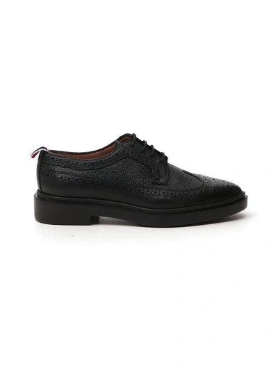 Thom Browne Longwing Brogue Lace In Black