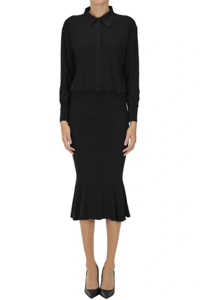 Norma Kamali Jersey Long Dress In Black