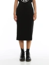 MOSCHINO SIDE VENT PENCIL SKIRT IN BLACK