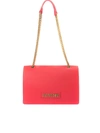 LOVE MOSCHINO METAL LOGO BAG IN RED
