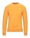 Fred Perry Sweatshirt In Ocher