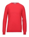 Grey Daniele Alessandrini Sweaters In Red