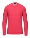 Drumohr Man Sweater Fuchsia Size 40 Cotton In Pink