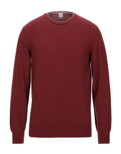 Eleventy Sweaters In Brick Red
